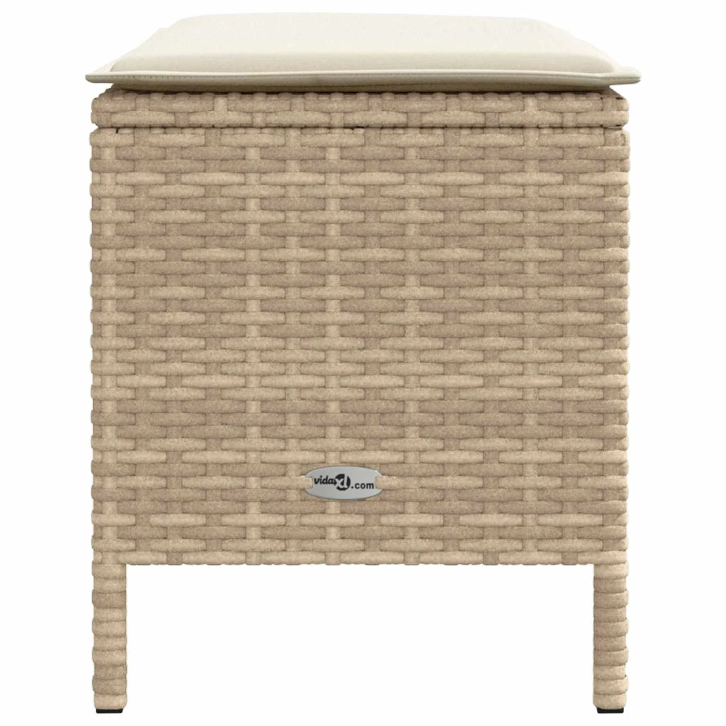 Sedia da giardino-Poggiapiedi da Giardino Beige e Crema 80 x 38 x 42 cm