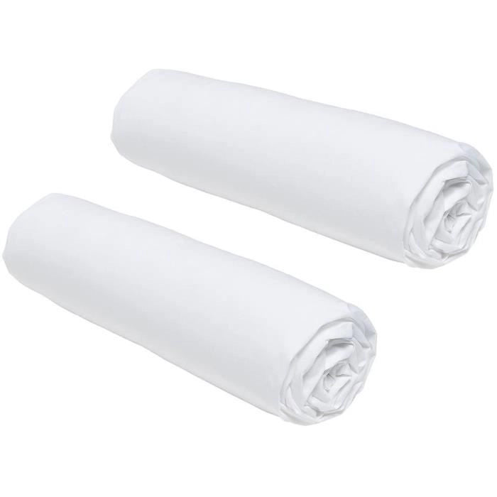 Set di 2 cover fogli oggi essenziali - 160 x 200 cm - 2 persone - 100% cotone - gesso