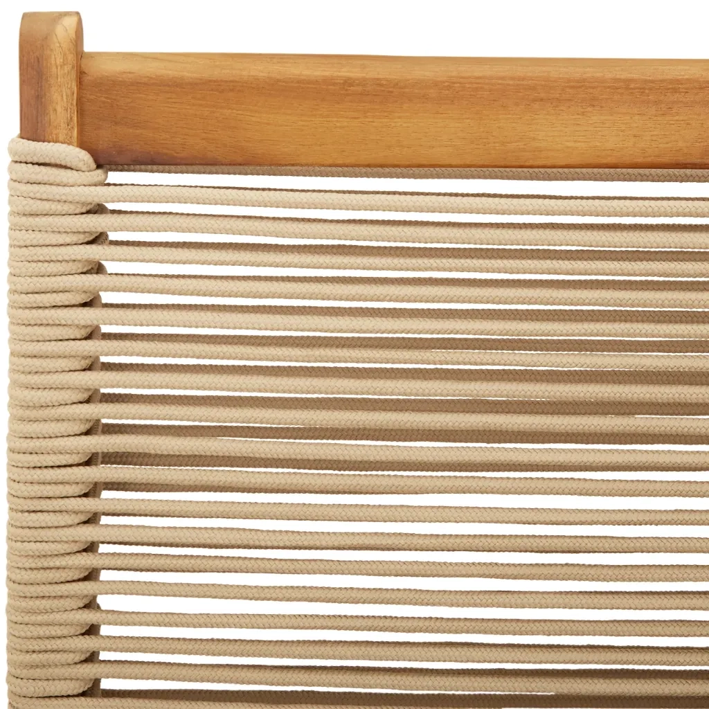 vidaXL Sedie Giardino 2 pz Beige Legno Massello Acacia e Polipropilene