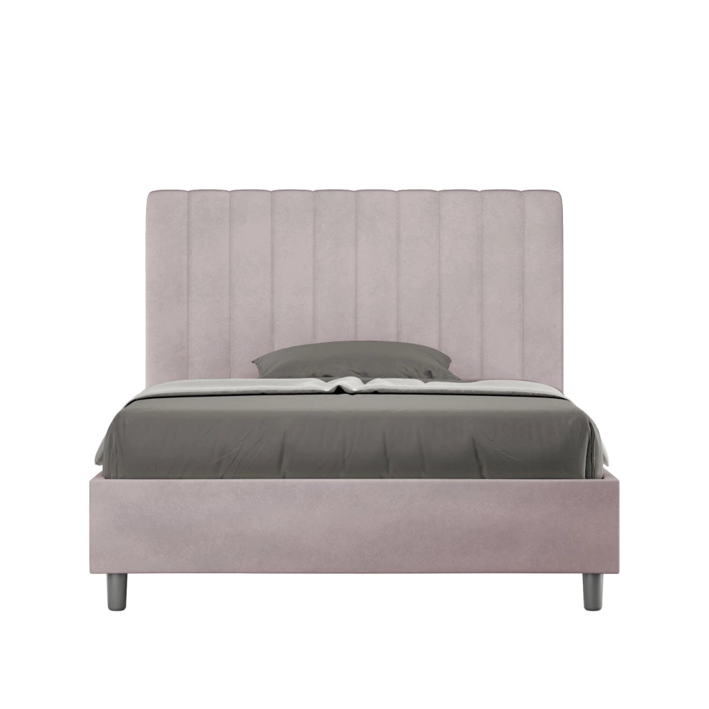 Letto 1 Piazza e Mezzo 120x190 cm con Rete e Contenitore Agueda Glicine