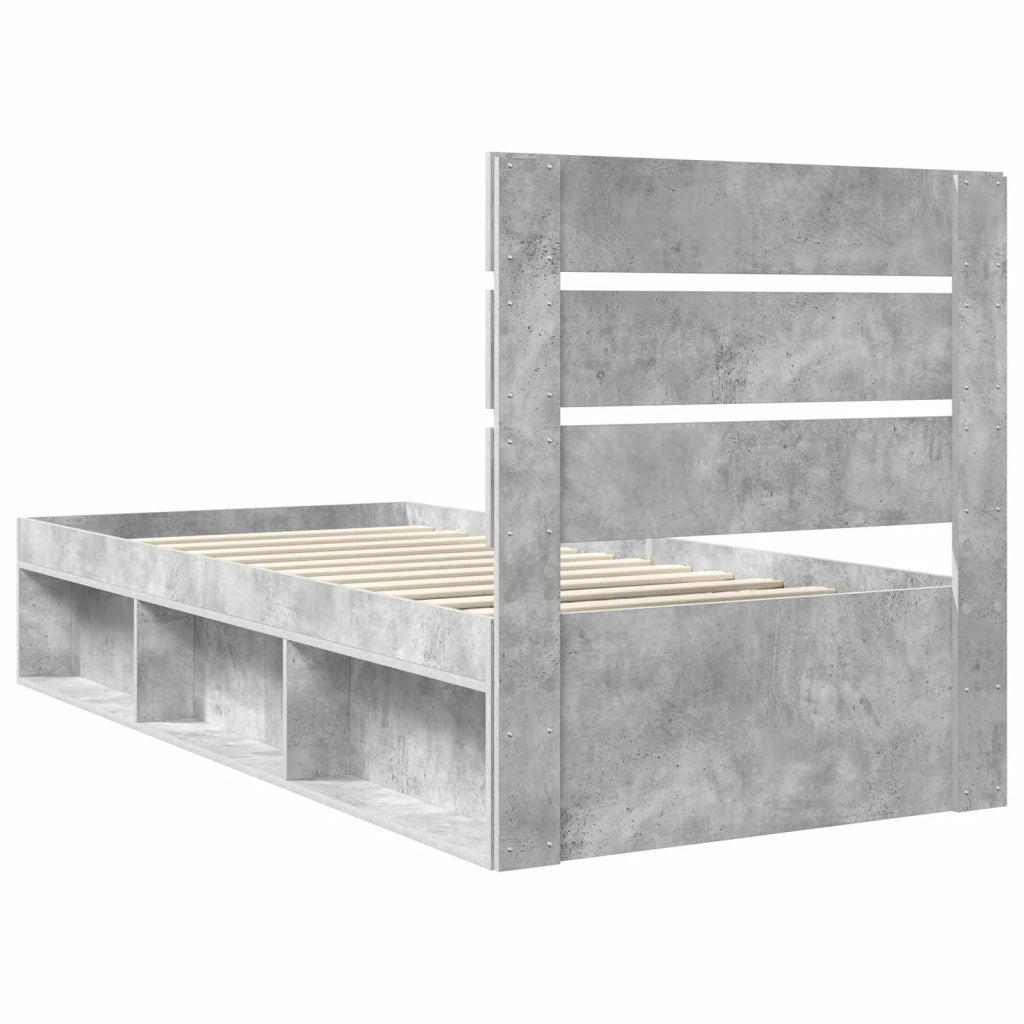 Struttura del letto Calcestruzzo 90 x 200 cm Pino massello 3411787