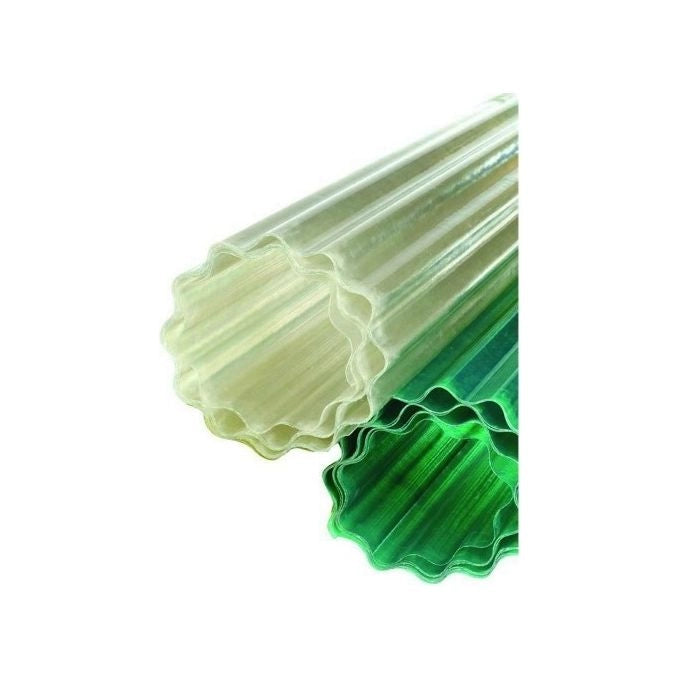 Vigor-blinky Ondulux Pannello Ondulato Poliestere Fibra di Vetro 10 m Altezza 200 cm Spessore 8-10 mm Trasmissione Luminosa 86% colore Neutro