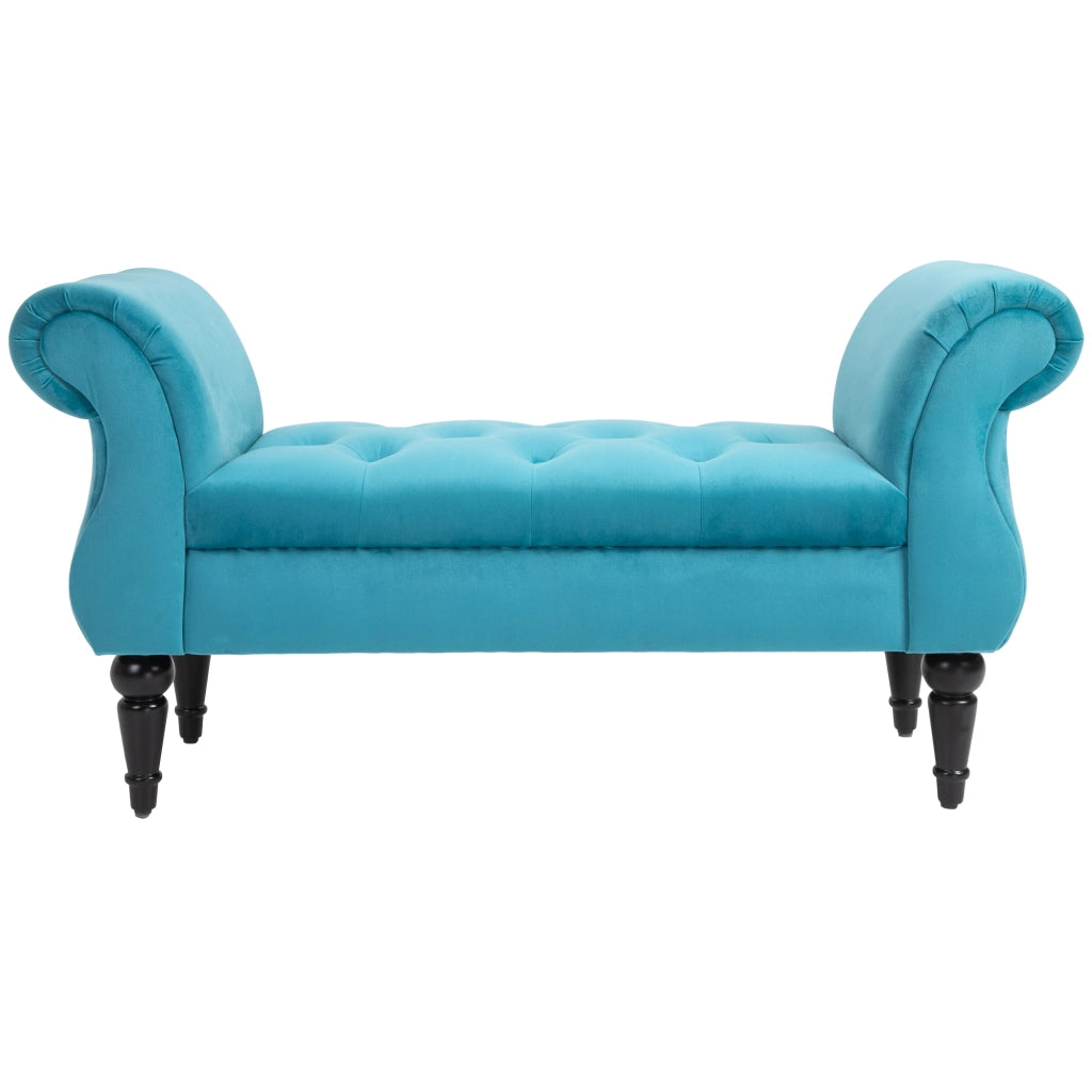 Panca letto ¨C zephmum ¨C azzurra, legno, 117x40x58cm