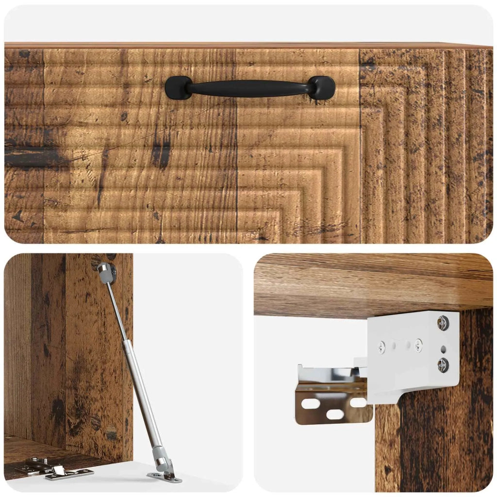 Mobile Porta TV da Muro Legno antico 78,5 x 41 x 30 cm