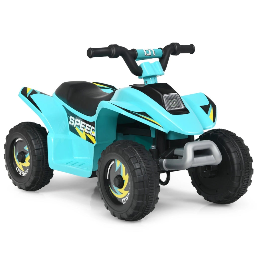 Quad cavalcabile alimentato a batteria 6V con velocit¨¤ massima 4,6 km/h, Mini quad ATV per bambini Blu