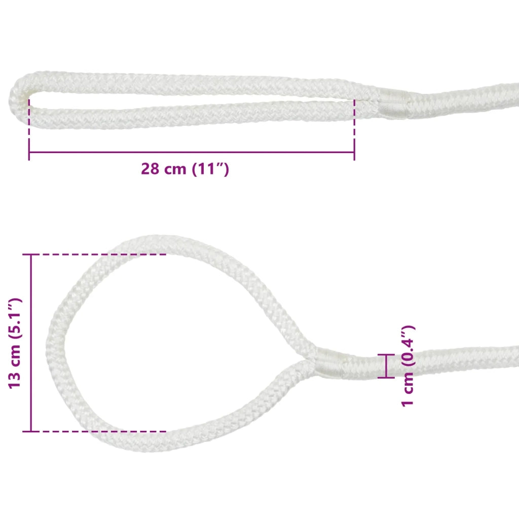 Corda da Barca 9 m 1 Bianco Poliestere 42029809