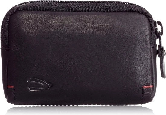 Tasca da portafoglio uomo in pelle nera 12x2x85 formato compatto design lussuoso