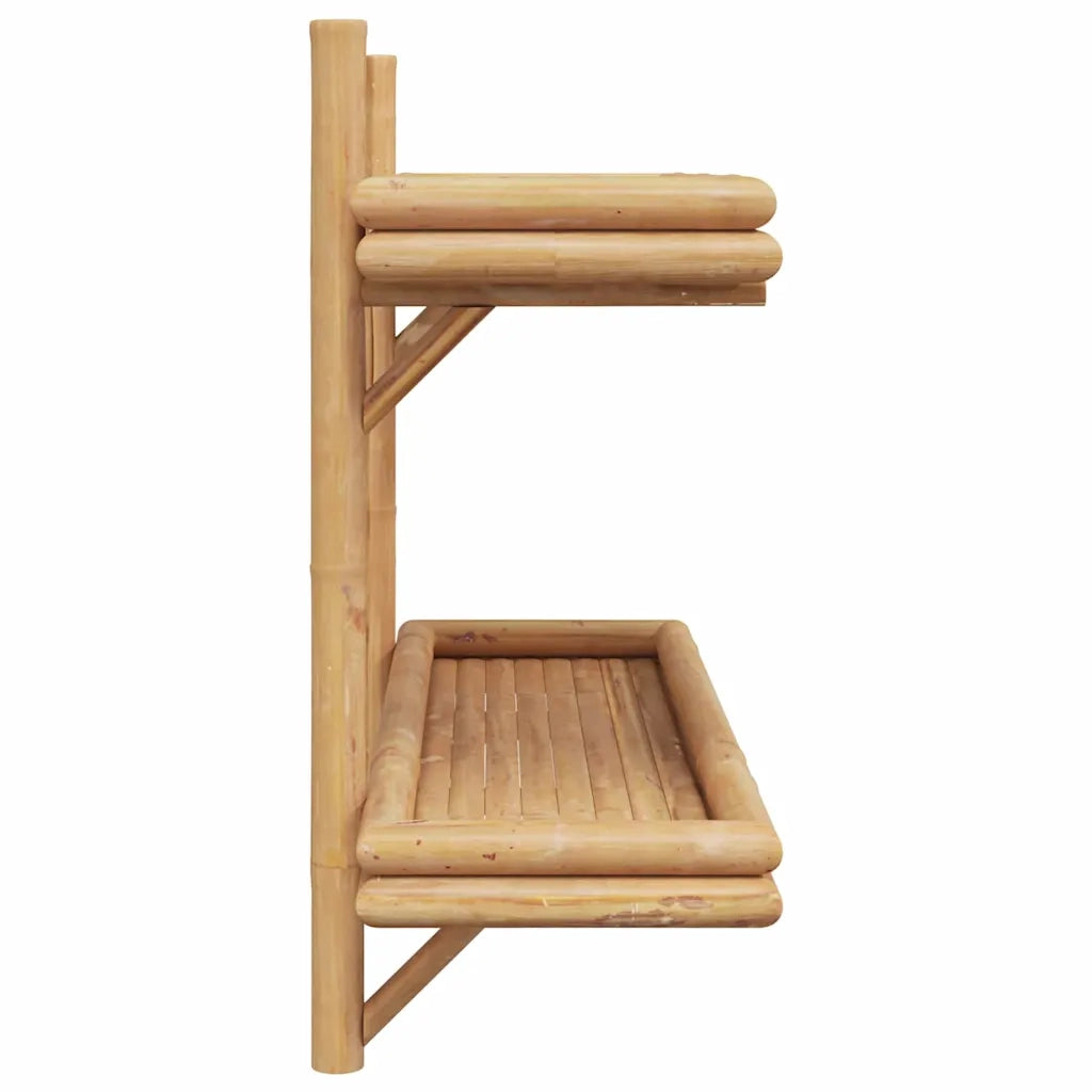 vidaXL Ripiano a Muro con lo scaffale Marrone 75 x 26 x 60 cm Bambù
