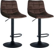 2er Set Barhocker Jerry Samt schwarz