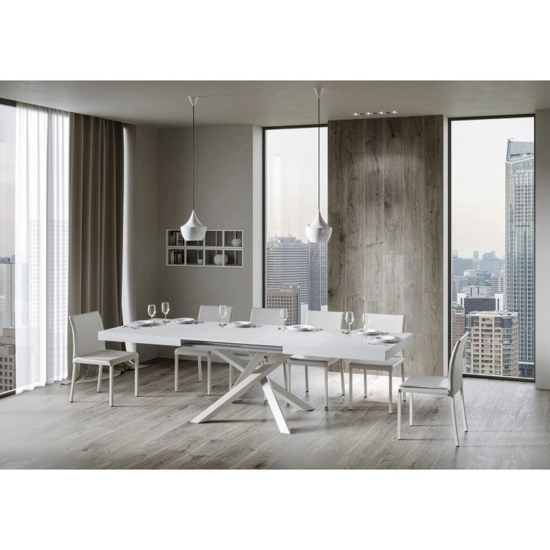 Tavolo allungabile 200/304x90 cm Volantis telaio Bianche - Bianco Frassino