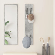Appendiabiti a muro A parete Grigio cemento 20 x 1,5 x 100 cm 874462