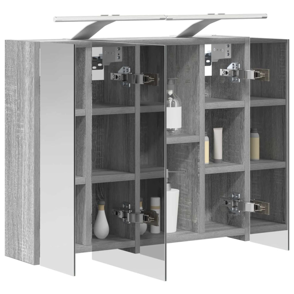 Mobiletto per specchio da bagno Grigio Sonoma 60 x 14,5 x 50 cm 889084