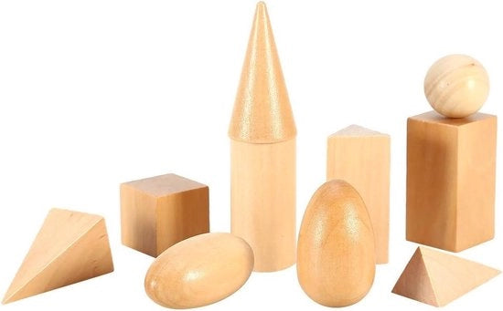 Blocchi di geometria tridimensionale - 10 pezzi - per la scuola materna apprendimento cognitivo