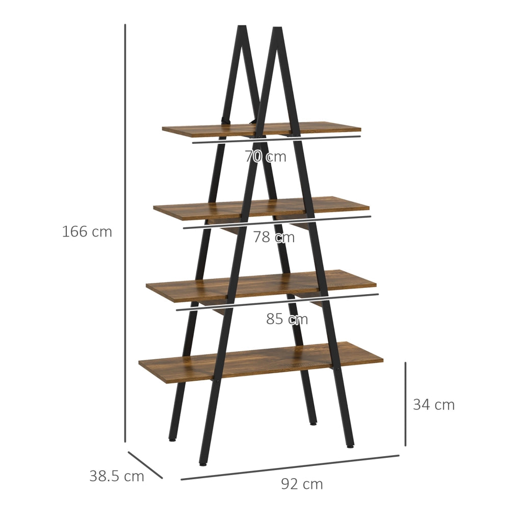 Libreria Scaffale 4 Livelli ¨C Zephmum ¨C Truciolato Acciaio