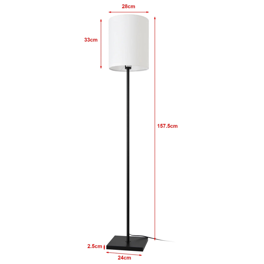 Lampada da terra dallo stile senza tempo elegante illuminazione di design per soggiorno camera da letto ufficio altezza 158 cm bianco e nero 03_0009536