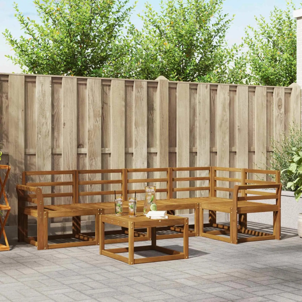 Set di divani da esterno 6 pcs Naturale