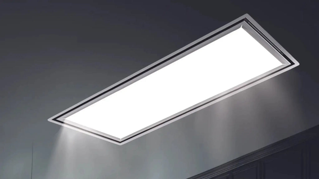 Cappa a soffitto da incasso FLEXIA -  cm 90X60 - Inox - 800 m3/h