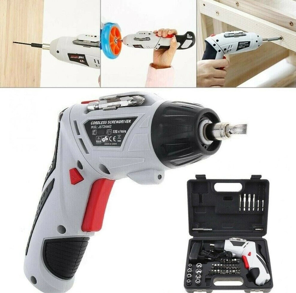 Trapano Avvitatore a Batteria al Litio in Valigetta 4,2V 45 pz snodabile led 45p