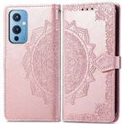 Custodia per smartphone con cordoncino - Pelle PU premium - Chiusura a scomparsa con slot per carte - Angolo di visuale - Protezione completa - Disegno mandala elegante - Copertura per smartphone