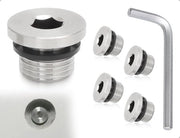 Stoppi Blindati 4 Pezzi - Stop Afdichtura 5 mm - Acciaio Inossidabile - Afdichtura - Chiave Inbus 5 mm - Afdichtura Forte - Stop Piastra