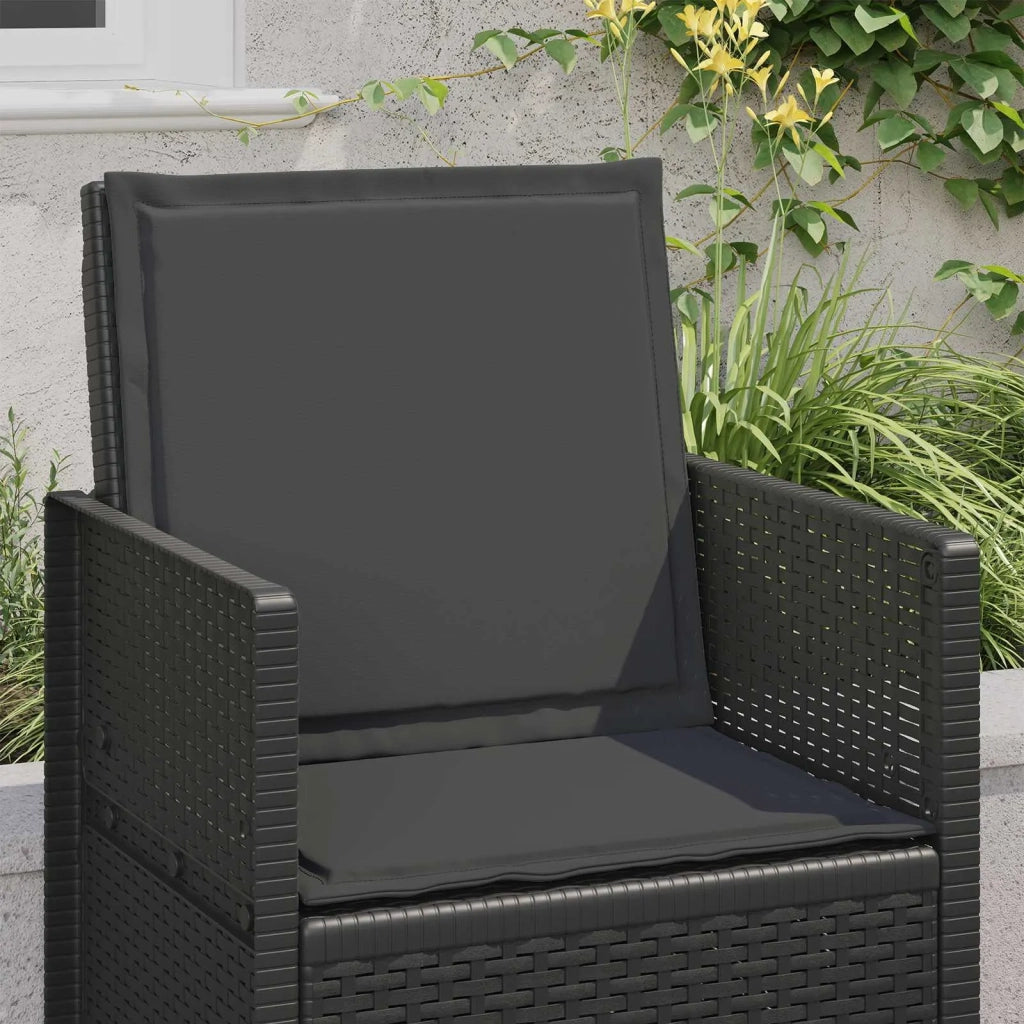 Cuscini per Seduta e Schienale 4 pz | Cuscini per sedie Antracite 47 x 45 x 2 cm