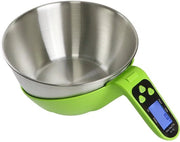 Pesa elettronica da cucina con contenitore di miscelazione rimovibile e resistente al lavastoviglie - Verde