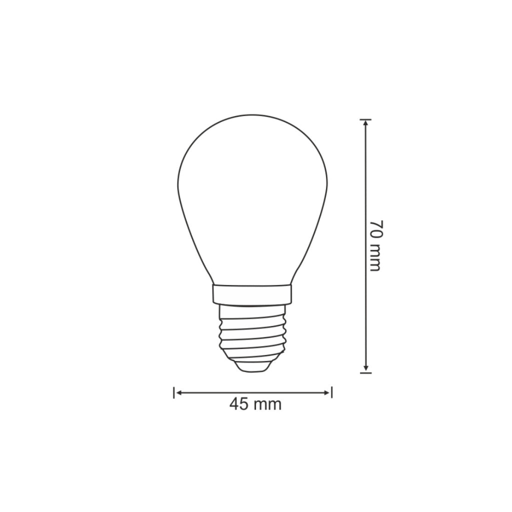 2 Lampadine LED 36V G45 E27 verdi per ghirlanda Polux