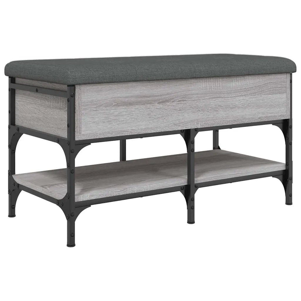 Panca Porta Scarpe-Sgabello-Panca Scarpiera Grigio Sonoma 82x42x45 cm Legno Multistrato