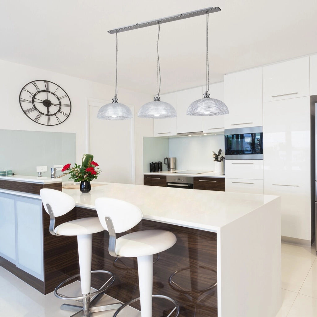 Lampadario Rabalux Petrina 3xE27 cromo satinato Ø100cm