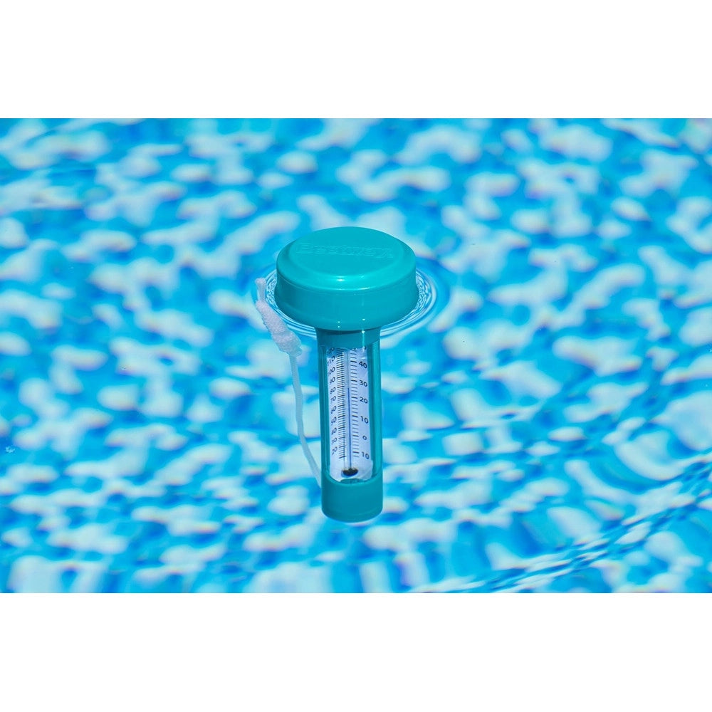 Trade Shop - Termometro Galleggiante Per Piscina In Abs Temperatura Acqua Con Cordicella 58072 -