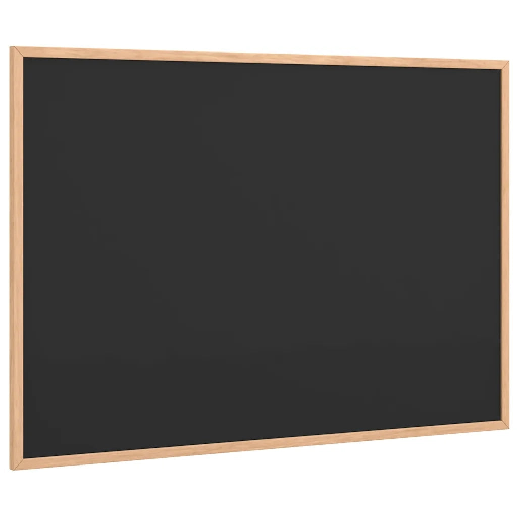 vidaXL Lavagna con Cornice in Legno Massello di Pino Nero 80x55 cm