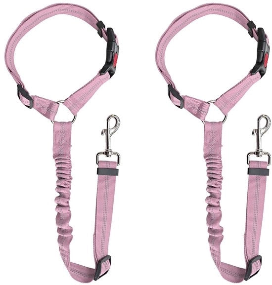Cintura di sicurezza per cani - Flessibile - 2 pezzi - Utilizzo universale - Cinturone di sicurezza per cani in nylon