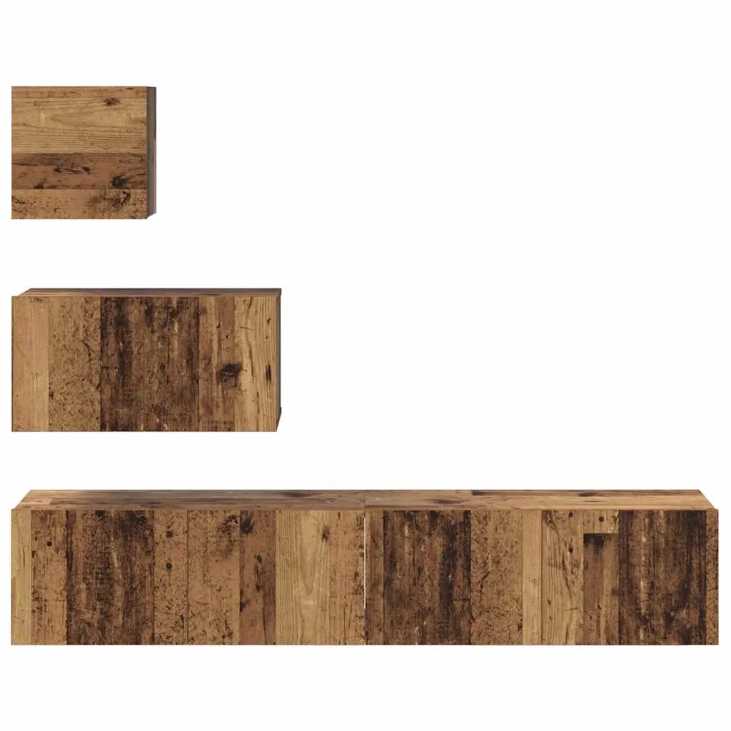 Set mobile TV 4 pcs Legno vecchio Legno multistrato 3393435