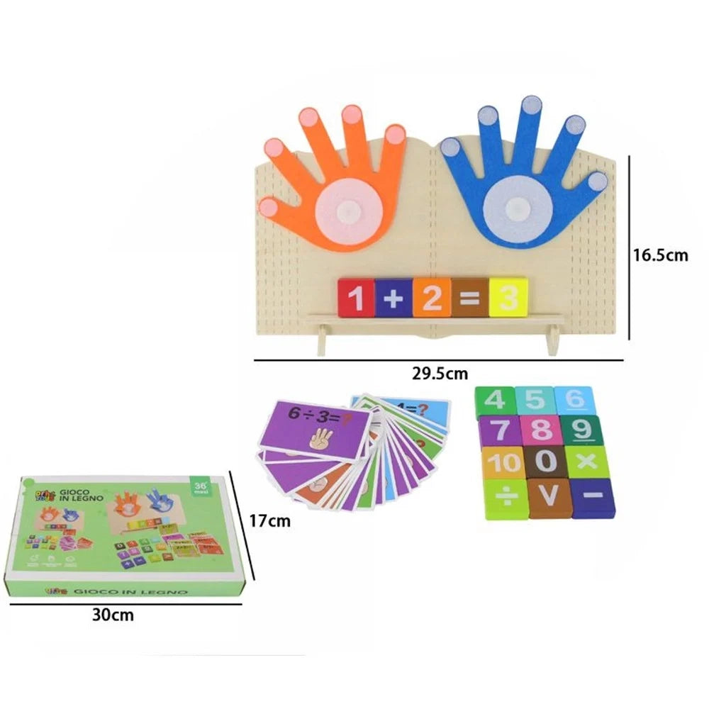 Trade Shop - Gioco Montessori Giocattolo Matematica In Legno Educativo Apprendimento Operazioni 32350 -