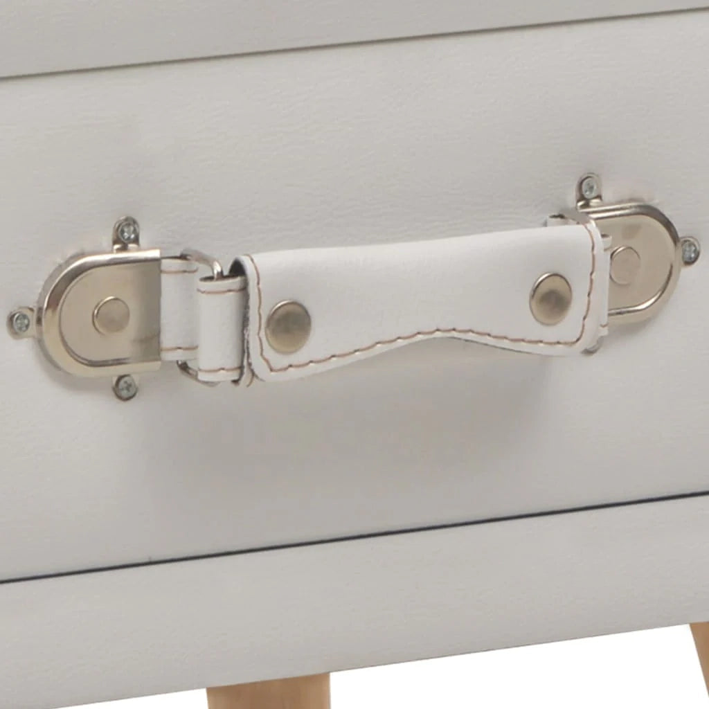 Comodino cassettiera mobili per camera da letto bianco 40x35x40 cm sintetico 1402068