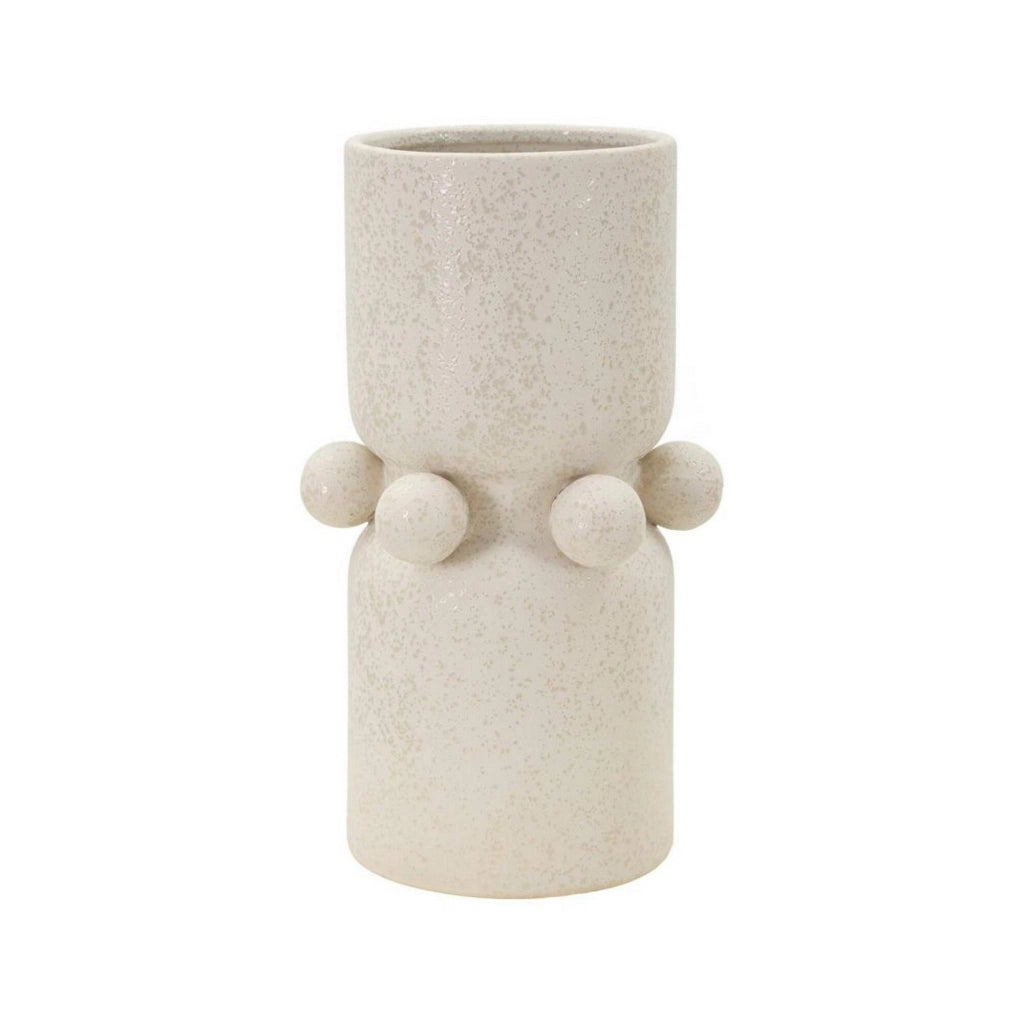 Oggettistica Tom, Complemento d'arredo, Articolo decorativo, Accessorio d'arredo, Crema, 16x16 h28 cm