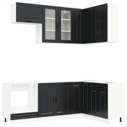 Unità Cucina PORTO 8 pcs Nero Legno ingegnerizzato 3438488