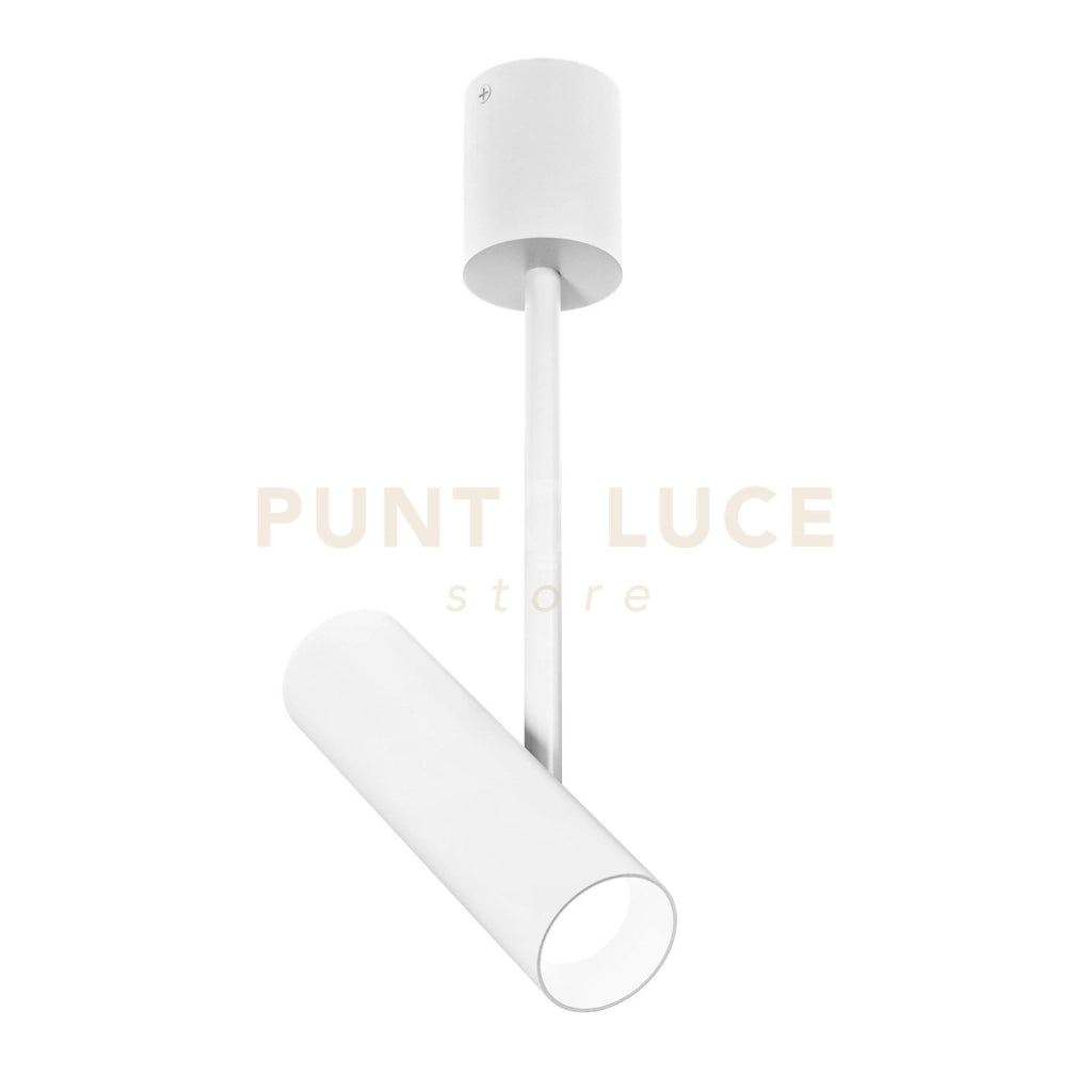 GFA1452H- FARETTO SPOT ORIENTABILE 1 LUCE ATTACCO LED 2700K 980LM 12W COLORE BIANCO SATINATO D.5,5CM H.42CM