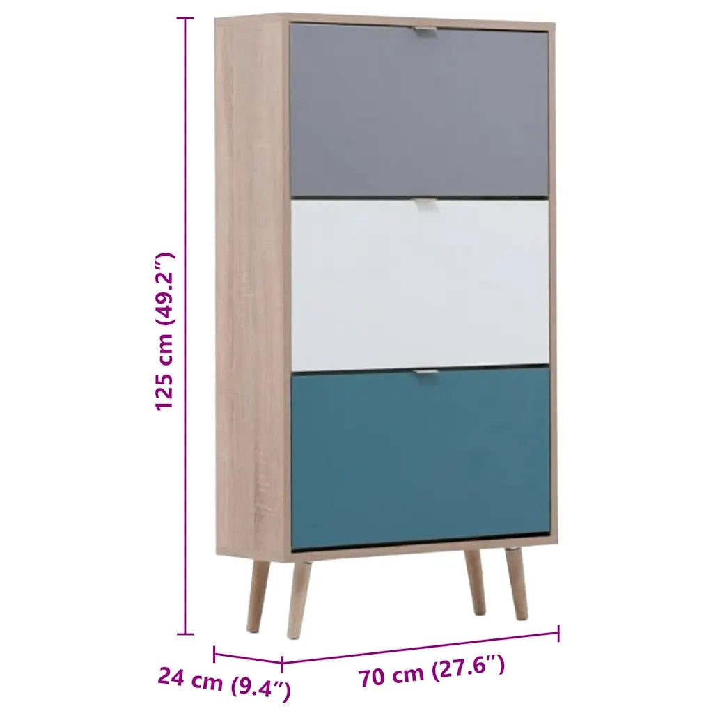 Finori Scarpiera C-uba 42 Rovere Sonoma e Tricolore 441177