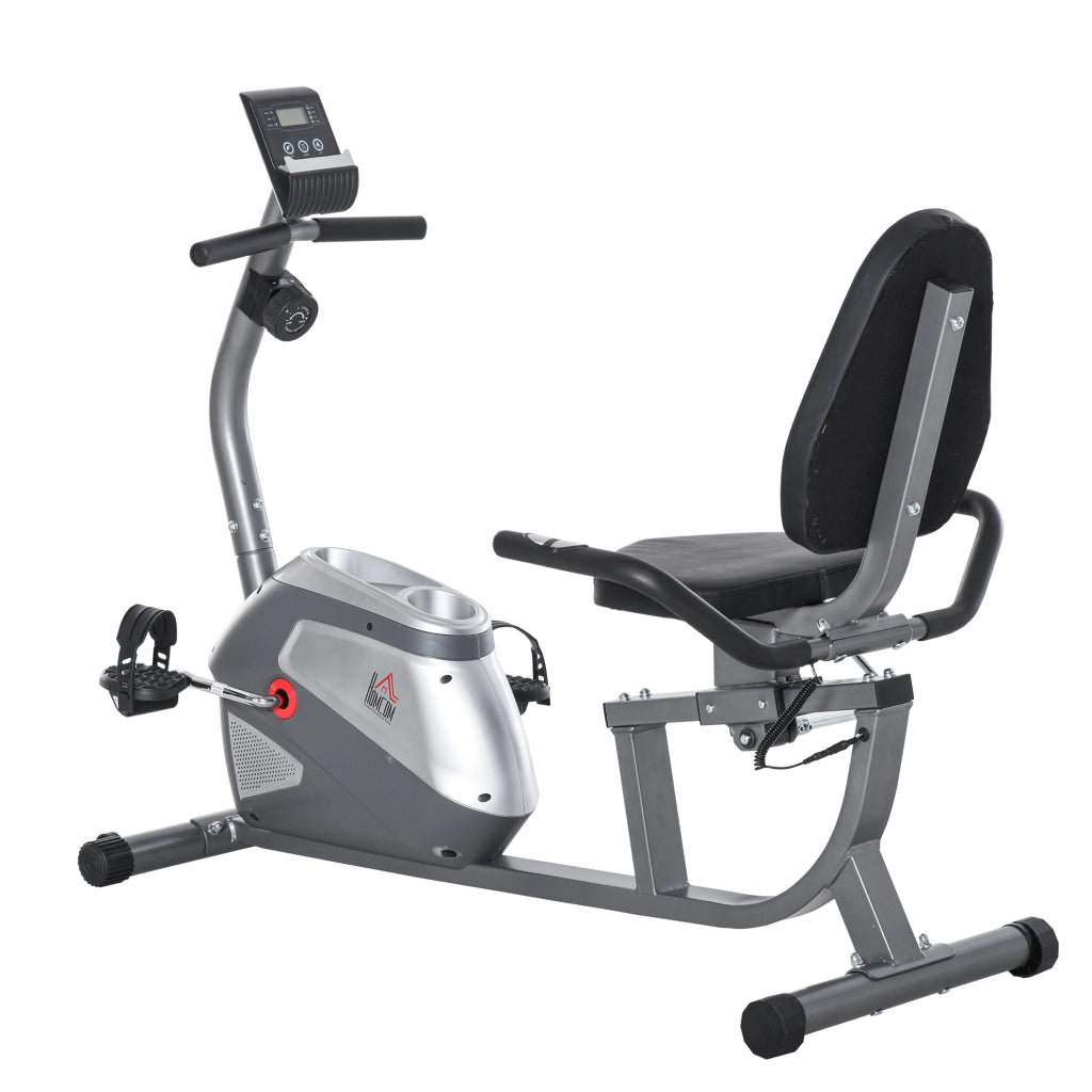 Bicicletta da camera a resistenza magnetica con volano 3 kg ¨C Minimal ¨C Grigio 136x62,5x98 cm