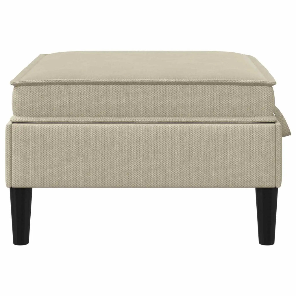 Pouf con Storage Sabbia Velluto