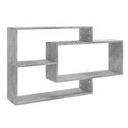 Mensole a Muro-Scaffale a parete Grigio Cemento 104x20x58,5 cm Legno Multistrato