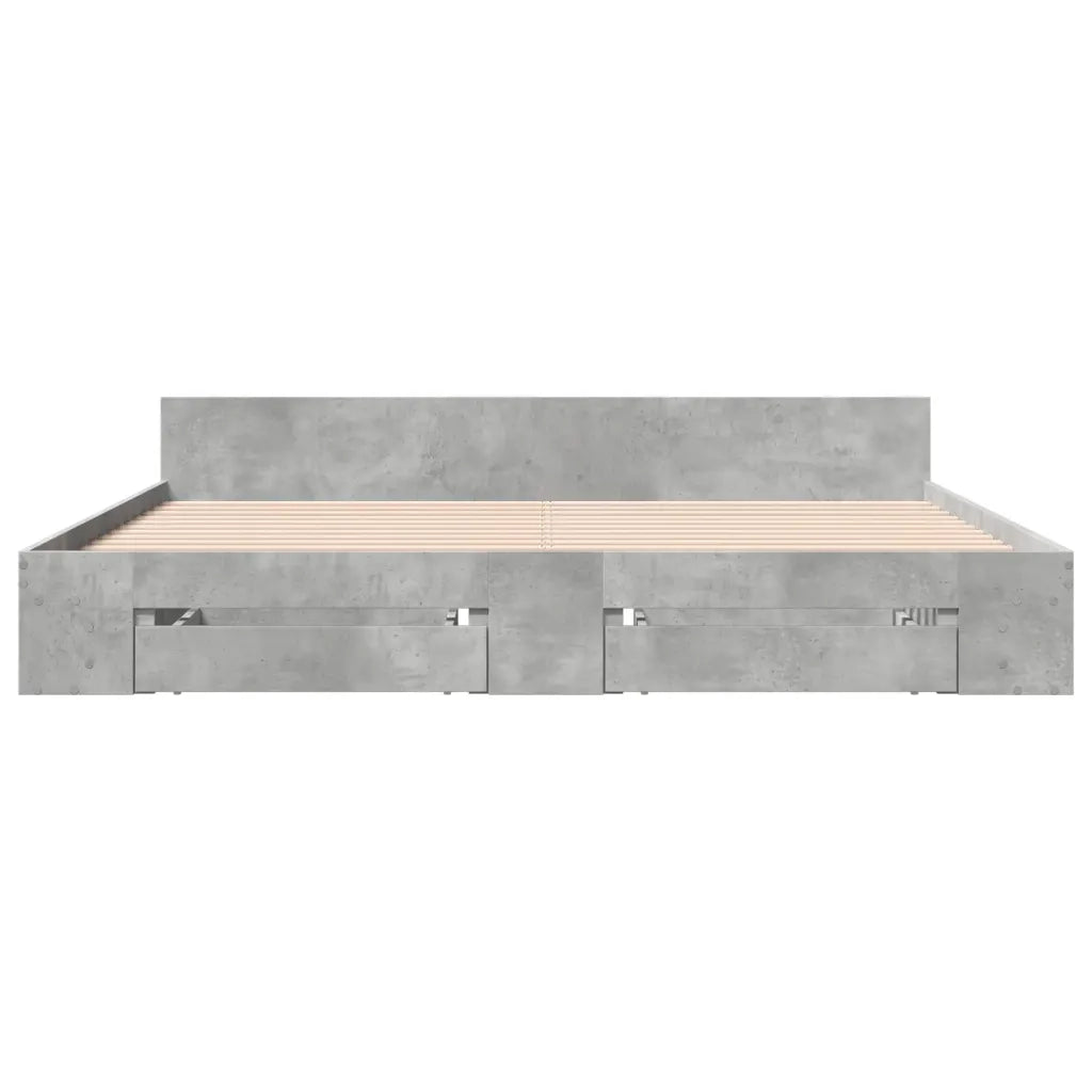 Giroletto Cassetti Grigio Cemento 200x200 cm Legno Multistrato 3280723