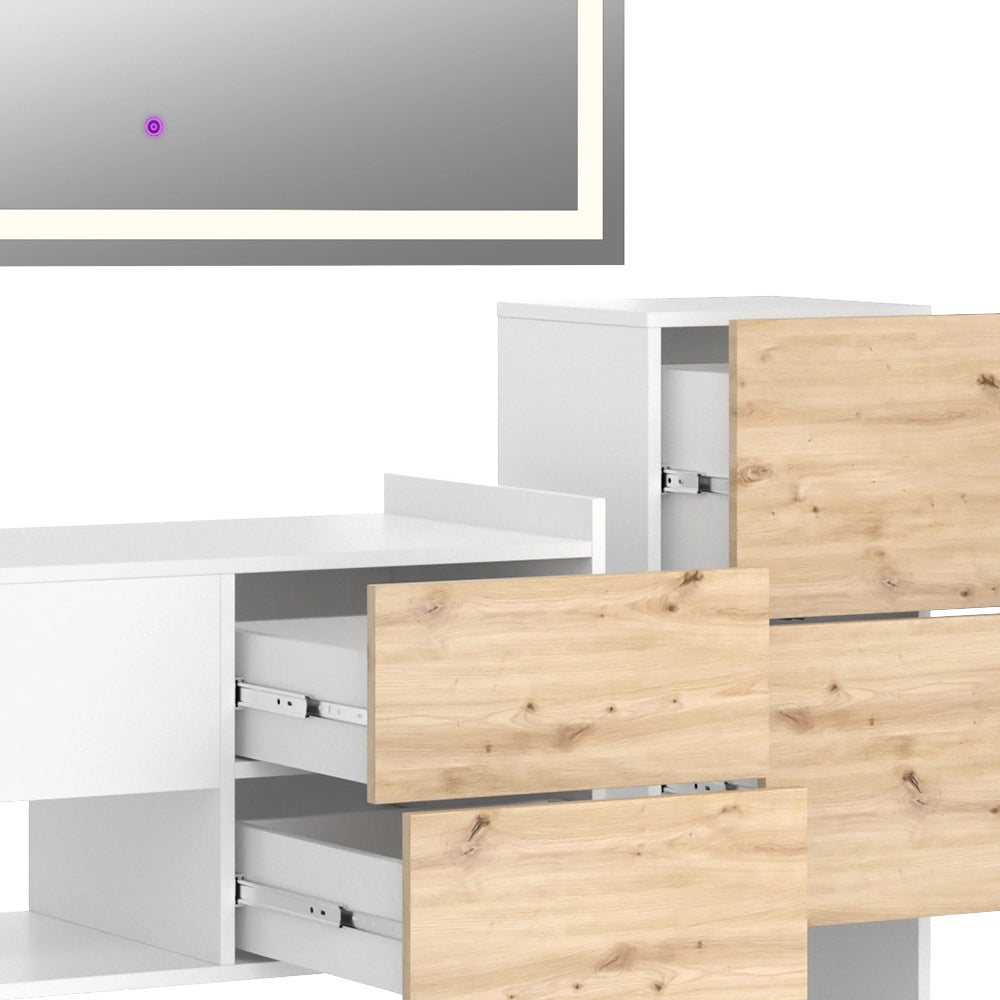 Vicco Set di mobili da bagno Bianco 3 parti, con mobile midi