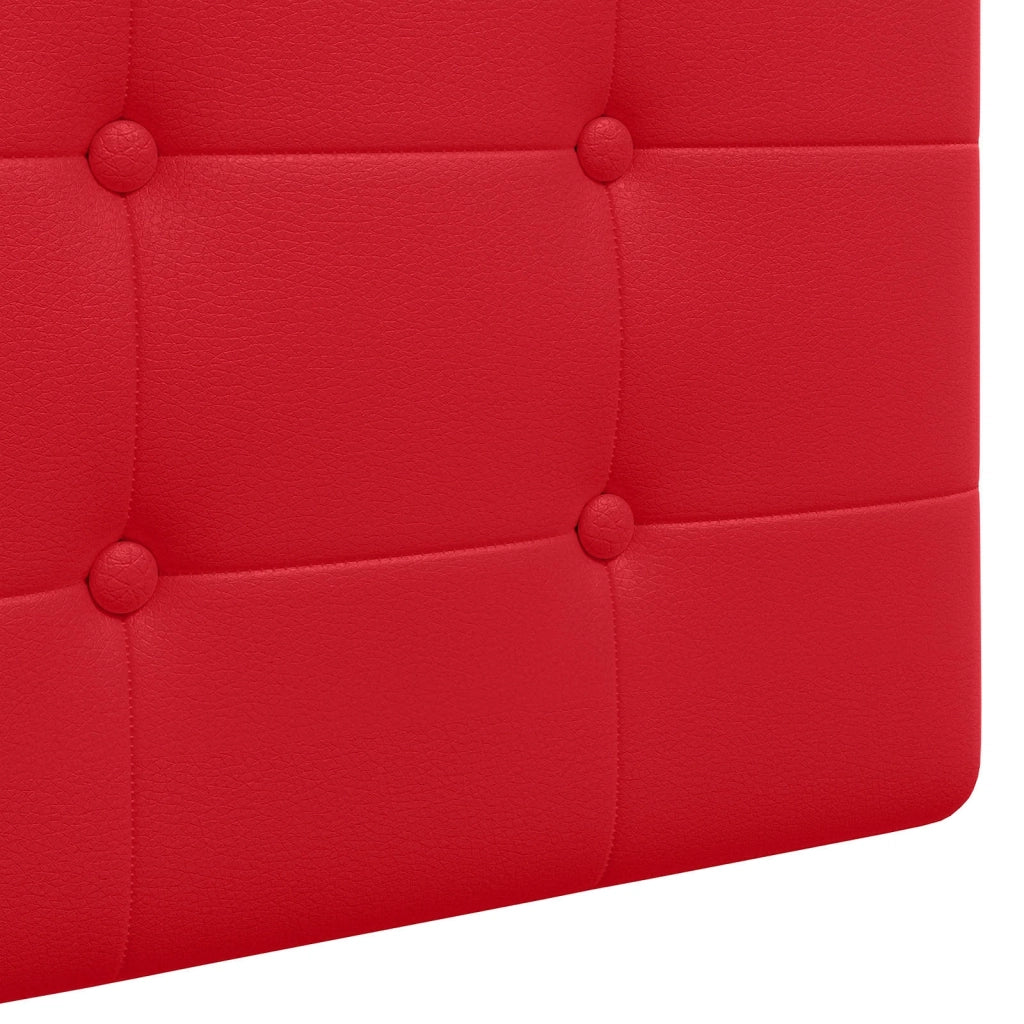 Testiera | Testata sospesa Con luce LED Rosso Similpelle