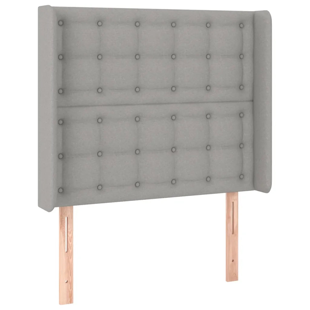 Testiera ad Orecchio Grigio Chiaro 93x16x118/128 cm in Tessuto 3119996