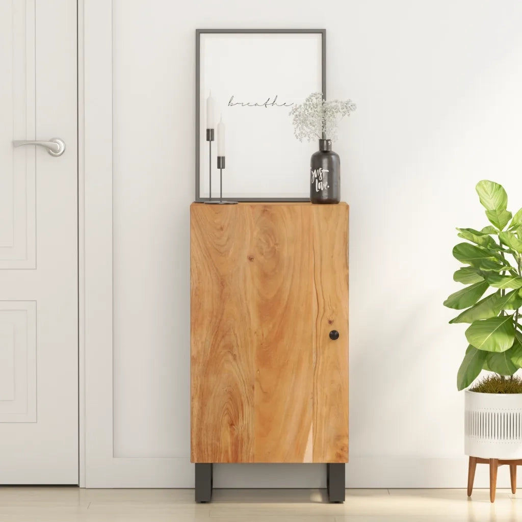 Credenza con Anta 40x31x75 cm in Legno Massello di Acacia 352910