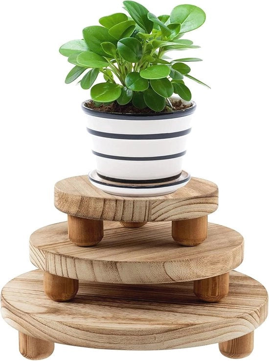 Set di 3 Stendardi in Legno - Cestini Multifunzionali per Fiori per Interni ed Esterni - Ideali per Vasi di Fiori e Decorazioni