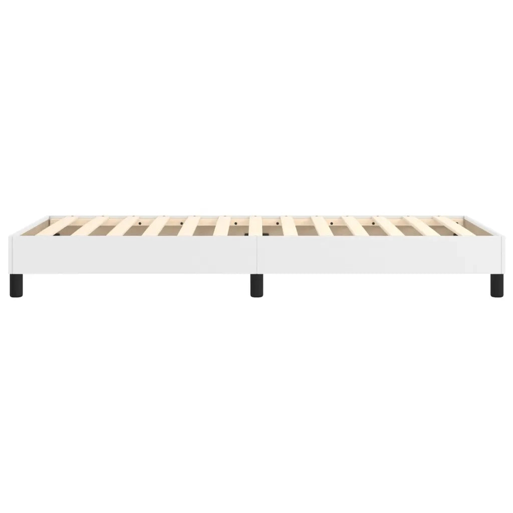 Struttura Letto a Rete a Molle-Giroletto Bianco 90x190 cm in Similpelle 568780