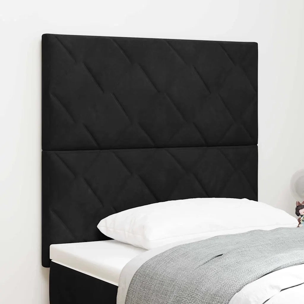 Testiera LED Nero 90 cm Velluto 3338497
